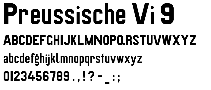 Preussische VI 9 font